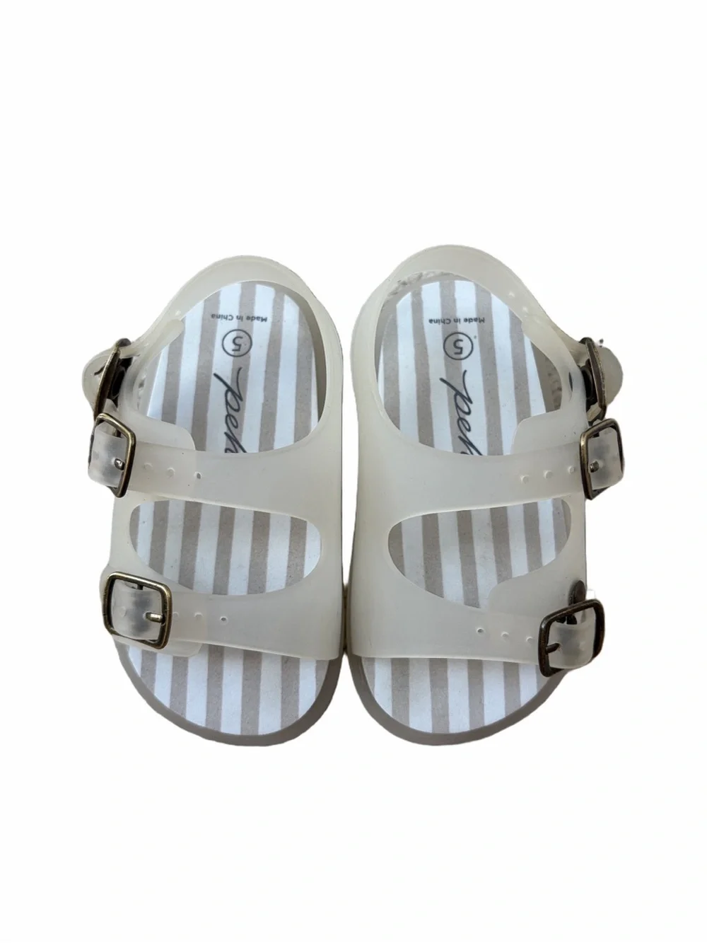 Pehr Toddler Size 5 Kids' Splash Sandal in Clear Cloud Neutral